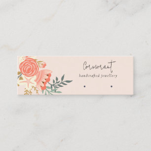 Dusky Blush Ambrosia Floral Loop Hoop Holder Mini Visitekaartje