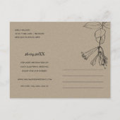 DUSKY BLUSH LINE DRAAIEND FLORAL BEWAREN DE DATUM AANKONDIGINGSKAART (Achterkant)
