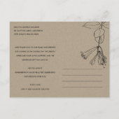 DUSKY BLUSH LINE DRAAIEND FLORAL WEDDING DANK U AANKONDIGINGSKAART (Achterkant)