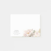 Dusky Blush Pioen Waterverf Bloemen Bunch Business Post-it® Notes (Voorkant)
