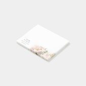 Dusky Blush Pioen Waterverf Bloemen Bunch Business Post-it® Notes (Schuin)