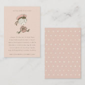 Dusky Blush Sailor Nautical Books for Baby shower Informatiekaartje (Voorkant / Achterkant)