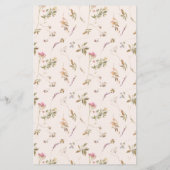 Dusky Blush Wildflower Crest Baby shower Advies (Achterkant)