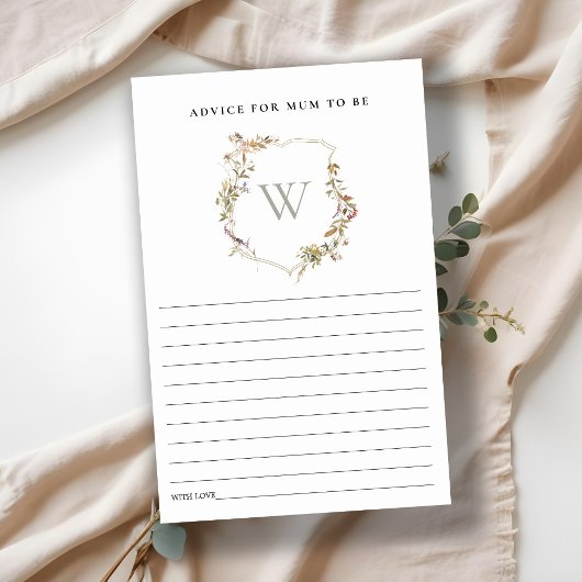 Dusky Blush Wildflower Crest Baby shower Advies