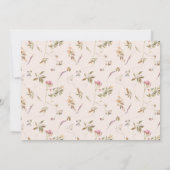 Dusky Blush Wildflower Crest Foto Jubileum Kaart (Achterkant)