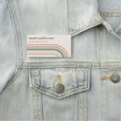 Dusky Bold Retro Regenboog Woestijn Chique Blush R Naamplaatje (In situ)