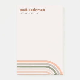 Dusky Bold Retro Regenboog Woestijn Chique Blush R Post-it® Notes