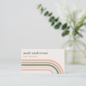 Dusky Bold Retro Regenboog Woestijn Chique Blush R Visitekaartje (Staand voorkant)