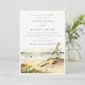 Dusky Coastal Beach Sun Seascape Couples Shower Kaart (Staand voorkant)