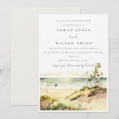 Dusky Coastal Beach Sun Seascape Couples Shower Kaart (Voorkant / Achterkant)