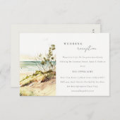 Dusky Coastal Beach Sun Seascape Weddenschappen Informatiekaartje (Voorkant / Achterkant)