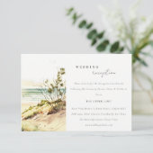 Dusky Coastal Beach Sun Seascape Weddenschappen Informatiekaartje (Staand voorkant)