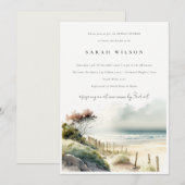 Dusky Coastal Sand Beach Seascape Vrijgezellenfees Kaart (Voorkant / Achterkant)