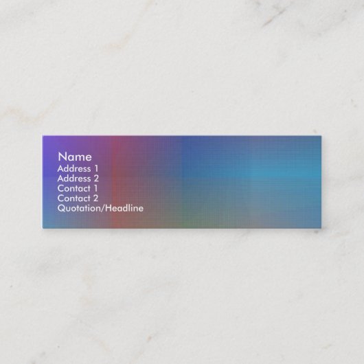 Dusky Color I - Sjabloon Mini Visitekaartje (Voorkant)