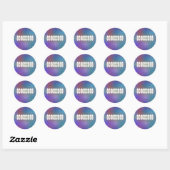 Dusky Color I - Sjabloon Ronde Sticker (Vel)