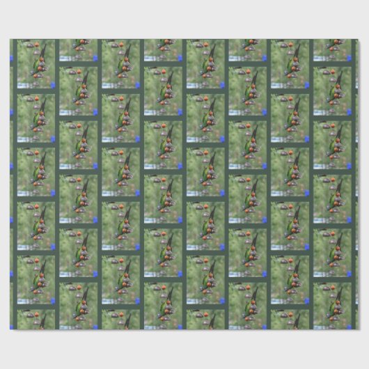 Dusky Conure Parrot, ondersteboven Cadeaupapier (Vlak)