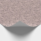 Dusky Coral Faux Leaves Cadeaupapier (Hoek)
