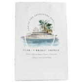 Dusky Cruise Palm Seascape Vrijgezellenfeest Medium Cadeauzakje (Voorkant)