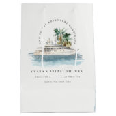 Dusky Cruise Palm Seascape Vrijgezellenfeest Medium Cadeauzakje (Achterkant)