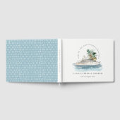 Dusky cruiseschip Palm Seascape Bruiloftsuitnodigi Gastenboek (Volledig)