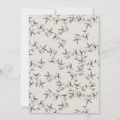 Dusky Deer Floral Crest elke zondag uitnodigen Bedankkaart (Achterkant)