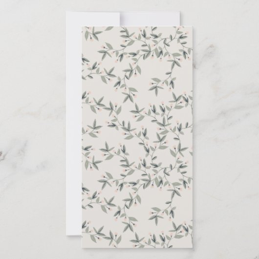 Dusky Deer Floral Crest elke zondag uitnodigen Bedankkaart (Achterkant)