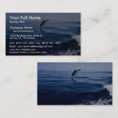 Dusky dolphins, side uitzicht, nose dive visitekaartje (Voorkant / Achterkant)