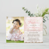 Dusky faded Spaans Baptism Bautismo Kaart (Staand voorkant)