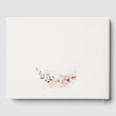 Dusky Fall Marsala Blush Bloemige Bruiloftsdouche Gastenboek (Achterkant)