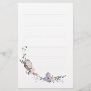 Dusky Floral Note Paper Briefpapier