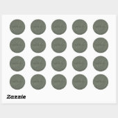 Dusky Green Sage Dank Je Baby Shower Modern Ronde Sticker (Vel)