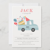 Dusky grijs blauw elke leeftijd verjaardagsfeestje kaart (Voorkant)