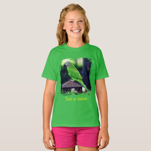 Dusky Headed Conure Parrot Personalized T-shirt (Voorkant volledig)