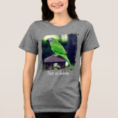 Dusky Headed Conure Parrot Personalized Tri-Blend Shirt (Voorkant)