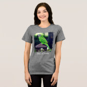 Dusky Headed Conure Parrot Personalized Tri-Blend Shirt (Voorkant volledig)