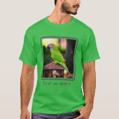 Dusky Headed Conure Parrot, speciaal aangepast T-shirt (Voorkant)