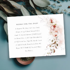 Dusky Herfst Marsala Bloemenboeken voor Baby showe Informatiekaartje