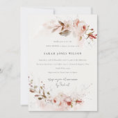 Dusky Herfst Marsala Blush Bloemen Baby shower Kaart (Voorkant)