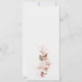 Dusky Herfst Marsala Blush Bloemen Bruiloft Menu K Kaart (Achterkant)