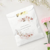 Dusky Herfst Marsala Blush Bloemen Krans Bruiloft Bedankzakje (Gezegeld)