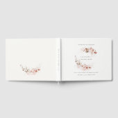 Dusky Herfst Marsala Blush Bloemen Krans Bruiloft Gastenboek (Volledig)