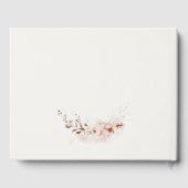 Dusky Herfst Marsala Blush Bloemen Krans Bruiloft Gastenboek (Achterkant)