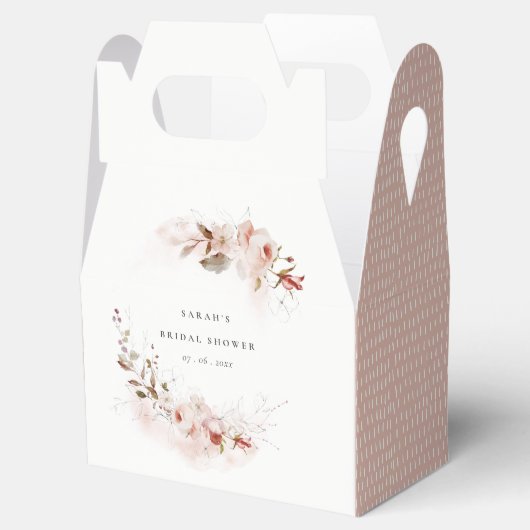 Dusky Herfst Marsala Blush Bloemen Vrijgezellenfee Bedankdoosjes (Geopend)