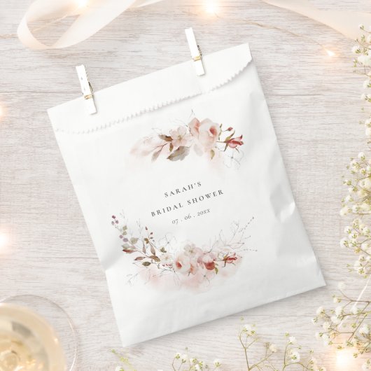 Dusky Herfst Marsala Blush Bloemen Vrijgezellenfee Bedankzakje (Geknipt)