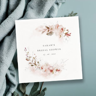 Dusky Herfst Marsala Blush Bloemen Vrijgezellenfee Servet