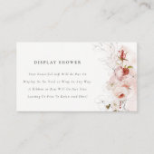 Dusky Herfst Marsala Floral Display Baby shower Informatiekaartje (Voorkant)
