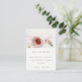 Dusky Herfst Marsala Floral Wedding Gift Registry Informatiekaartje (Staand voorkant)