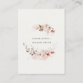Dusky Herfst Marsala Floral Wedding Gift Registry Informatiekaartje (Achterkant)