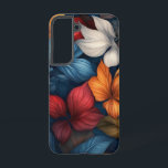Dusky Lanterns Samsung Galaxy Hoesje<br><div class="desc">Vette oranje bloemen gloeien als lantaarns in een nachtelijke tuin.</div>