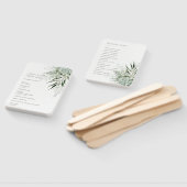 Dusky Leafy Fern Succulent Foliage Wedding Program Handwaaier (Niet-gemonteerd)